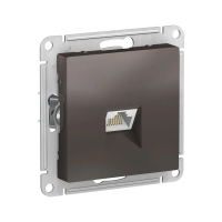 Купить Розетка компьютерная "ATLASDESIGN" 1 местн. RJ45 (механизм) мокко (1/10/60) "SCHNEIDER"