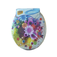 Купить Сиденье для унитаза мягкое "Акварельный букет" (1/17) "Мультипласт"