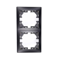 Купить Рамка "MIRA" 2-х местн. вертикальная, черный бархат (1/10/120) "LEZARD" 701-4200-152