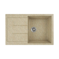 Купить Мойка для кухни врезная искусств. камень GRS-25-302 с крылом 780*500 мм песочная (1) "GREENSTONE"