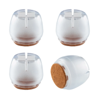 Купить Протекторы для ножек мебели D 25-31 мм, набор 4 шт. силикон.+ войлок (1/12/240) "Рыжий кот"