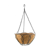 Купить Кашпо для цветов подвесное D 250 мм, с кокосовой корзиной (1/10) "PALISAD"