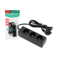 Купить Удлинитель "ENGY гранд"  1,7 м, 3 розетки с заземл. (пвс 3 х 0,75), черный (1/30)