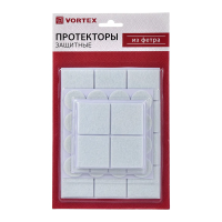 Купить Протекторы для мебели набор 64 шт, фетр (белые) (1/30) "VORTEX" 26000