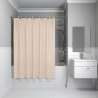Купить Штора для ванной 200*180 см (PE) бежевый (1/36) "IDDIS" P01PE18I11