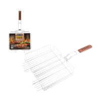 Купить Решетка-гриль 31*24*5,5 см "OPTIMA+", хром, дерев. ручка (1/12) "ECOS"