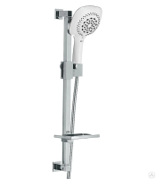 Купить Душевой гарнитур  LM8068C (стойка, лейка 6 реж., мыльница, шланг) (1/4) "LEMARK"