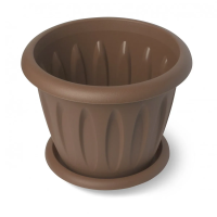 Купить Горшок для цветов "Фелиция" 10,4 л  D 320 мм с поддоном (терракотовый) (1/8) "Мартика" с106т