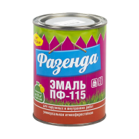 Эмаль "Фазенда" пф-115 желтая 0,9 кг (1/14) текс
