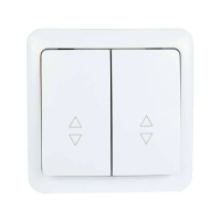 Купить Выключатель открыт. уст. "VIOLA" 2-х кл. проходной, белый (1/12/144) "LEZARD" 751-0200-106