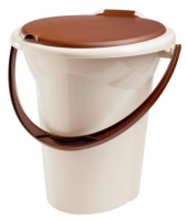 Купить Ведро-туалет "Лотос" (коричневый) (1/5) "Бытпласт"