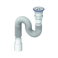 Купить Сифон гофр. 800 мм с прикруч. выпуском 1 1/2" D 40 мм (1/80) "UNICORN" D220