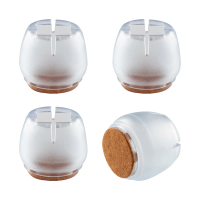 Купить Протекторы для ножек мебели D 20-25 мм, набор 4 шт. силикон.+ войлок (1/12/240) "Рыжий кот"