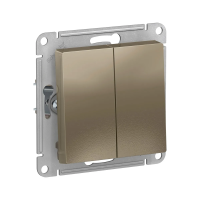 Купить Выключатель "ATLASDESIGN" 2-х кл. (механизм) 10а, шампань (1/10/60) "SCHNEIDER"