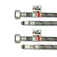 Купить Подводка гибкая для смесителей "SLAVA" (сталь) 100 см (комплект 2 шт.) (1/50) "ELKA"