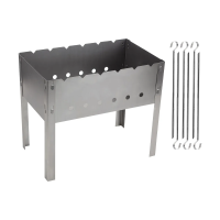 Купить Мангал 400*240*350 мм (0,5 мм), 6 шампуров (1/10) "ECOS"