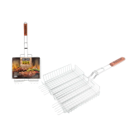 Купить Решетка-гриль 31*24*5 см, хром, дерев. ручка (1/4/12) "ECOS" RD-102D