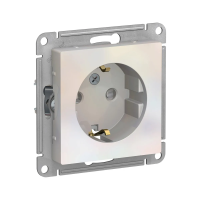 Купить Розетка "ATLASDESIGN" 1 местн. с заземл, с шторками (механизм) 16а, жемчуг (1/10/60) "SCHNEIDER"