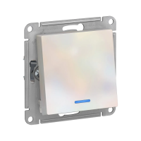 Купить Переключатель "ATLASDESIGN" 1 кл. с индикатором (механизм) 10а, жемчуг (1/10/60) "SCHNEIDER"