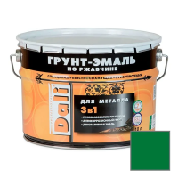 Грунт- эмаль по ржавчине "DALI"  3 в 1 зеленая (RAL 6029) 10 л (1) "Рогнеда"