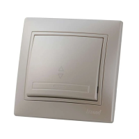 Купить Выключатель "MIRA" 1 кл. проходной, жемчужно-белый (1/10/120) "LEZARD" 701-3030-105