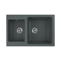 Купить Мойка для кухни врезная искусств. камень GRS-76K-343 двойная 780*510 мм антрацит (1) "GREENSTONE"