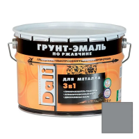 Грунт- эмаль по ржавчине "DALI"  3 в 1 серебристый алюминий (RAL 9006) 10 л (1) "Рогнеда"
