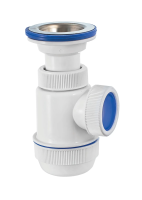 Купить Сифон "Элит мини" с нерж. чашкой 70 мм с литым выпуском (1/60) "Вирпласт"