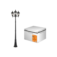 Купить Светильник садово-парковый "Вена" столб H=2,3 м, 3х60 вт, е27, алюм., прозр./черн. TDM SQ0330-2010