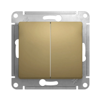 Купить Выключатель "GLOSSA" 2-х кл. (механизм) 10а, титан (1/20/160) "SCHNEIDER"