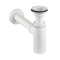 Купить Сифон "LINEIS" с выпуском 1 1/4" х 32 мм латунный (белый) (1/15) "WIRQUIN"