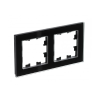 Купить Рамка "ATLASDESIGN NATURE" 2-х местн. универс., стекло, черный (1/8/16) "SCHNEIDER"