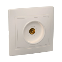 Купить Розетка телевизионная "Кварта" ртв10-ккм, кремовый (1/10/200) "IEK"