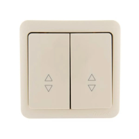 Купить Выключатель открыт. уст. "VIOLA" 2-х кл. проходной, кремовый (1/12/144) "LEZARD" 751-0300-106