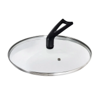 Купить Крышка стеклянная 22 см, ручка G-TYPE, металл. ободок, паровыпуск (1/8) "MALLONY"