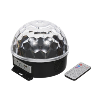 Купить Шар "Диско" 18*15 см, 6 разноцв. ламп, MP3, 2 колонки, USB и SD разъемы, с пультом (1/6) "VEGAS"