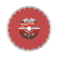 Купить Круг отрезной алмазный сегмент. тонкий "PROFESSIONAL" 230 х 22,2 мм (сухая резка) (1/25) "MATRIX"