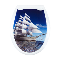 Купить Сиденье для унитаза с рисунком (корабль) (1/10) "Мультипласт"
