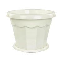 Купить Горшок для цветов "Гармония"  1,5 л  D 170 мм с поддоном (белый) (1/30) "Альтернатива" м1409