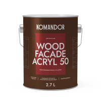 Краска по дереву "WOOD FACADE ACRYL 50" база C 2,7 л (1) "KOMANDOR"
