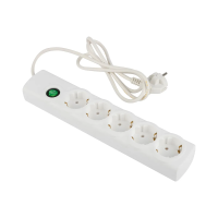 Купить Фильтр сетевой "Сеть-2" 5 м, 5 розеток с заземл., белый (1/20) "ENGY"