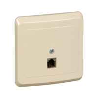 Купить Розетка телефонная "Этюд" RJ11, кремовый (1/10/120) "SCHNEIDER"