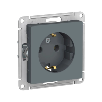 Купить Розетка "ATLASDESIGN" 1 местн. с заземл. (механизм) 16а, грифель (1/10/60) "SCHNEIDER"