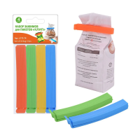 Купить Зажимы для пакетов "Клип" 10 см, набор 4 шт. (1/12/180) "Мультидом" LF75-74