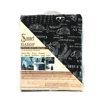 Купить Скатерть 150*220 см рогожка, версаль черный (1/20) "SONNET"