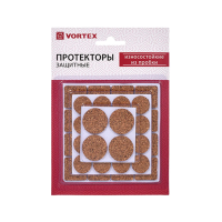 Купить Протекторы для мебели износостойкие набор 36 шт, пробка (1/30) "VORTEX" 26006