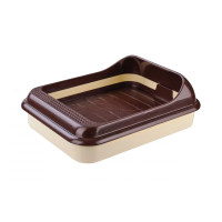 Купить Лоток для животных "Верный друг" с решеткой (слон. кость) (1/14) "Альтернатива" м6415