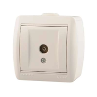 Купить Розетка телевизионная открыт. уст. "NATA" оконечная, белый (1/10/120) "LEZARD" 710-0200-130