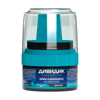 Купить Крем-самоблеск для обуви из гладкой кожи 55 мл черный, с губкой (1/6/48) "Дивидик"