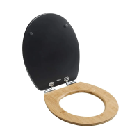 Купить Сиденье для унитаза "BLACK BAMBOO" дерев., крепление нержав., микролифт (1/4) "WIRQUIN"